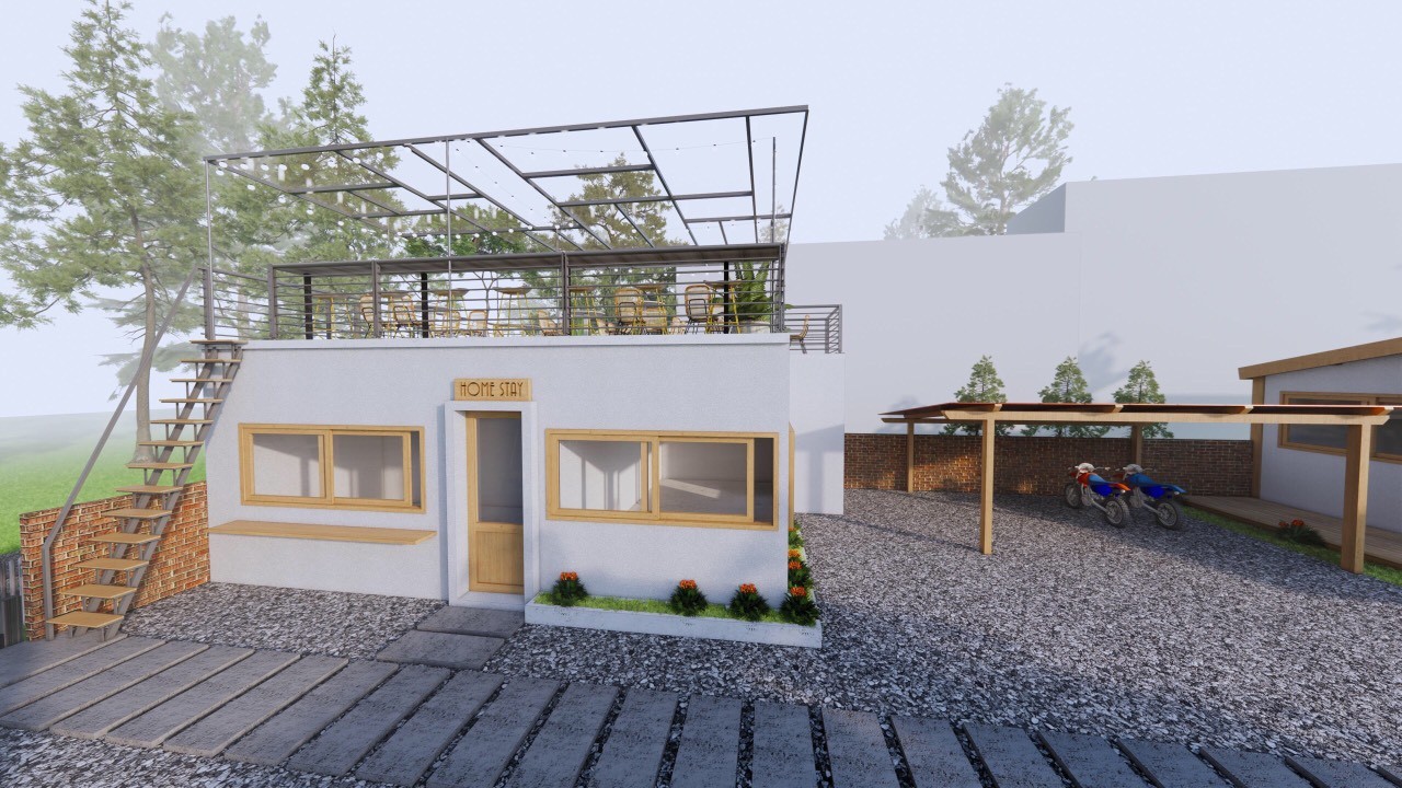 Xây nhà homestay tiền chế