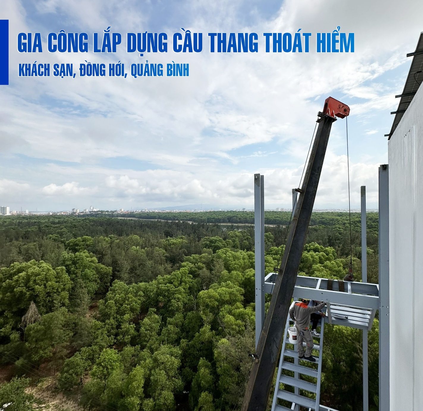 Cầu Thang Thoát Hiểm Cho Khách Sạn 5 Sao Tại Quảng Bình