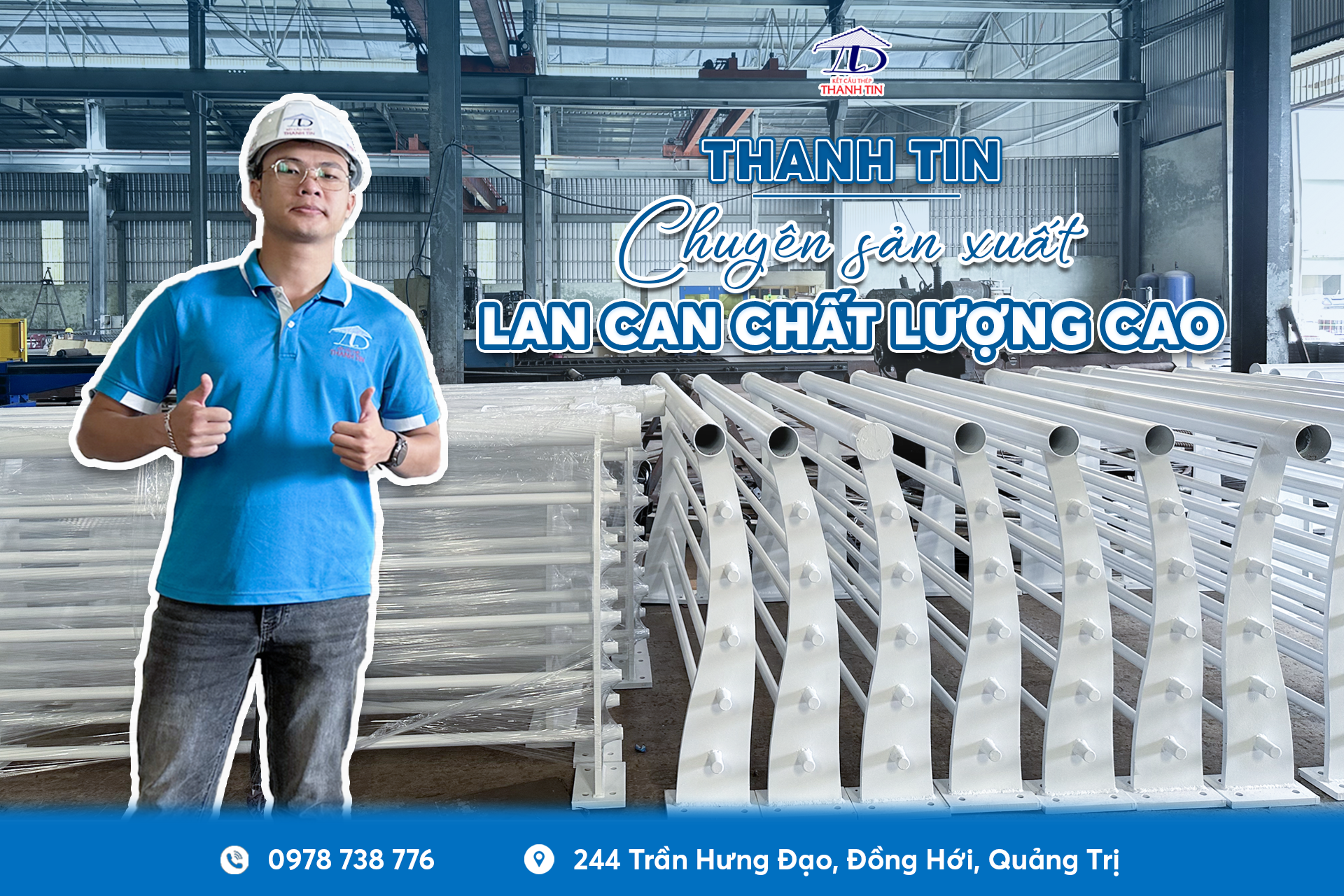 vị sản xuất và lắp dựng lan can phòng hộ