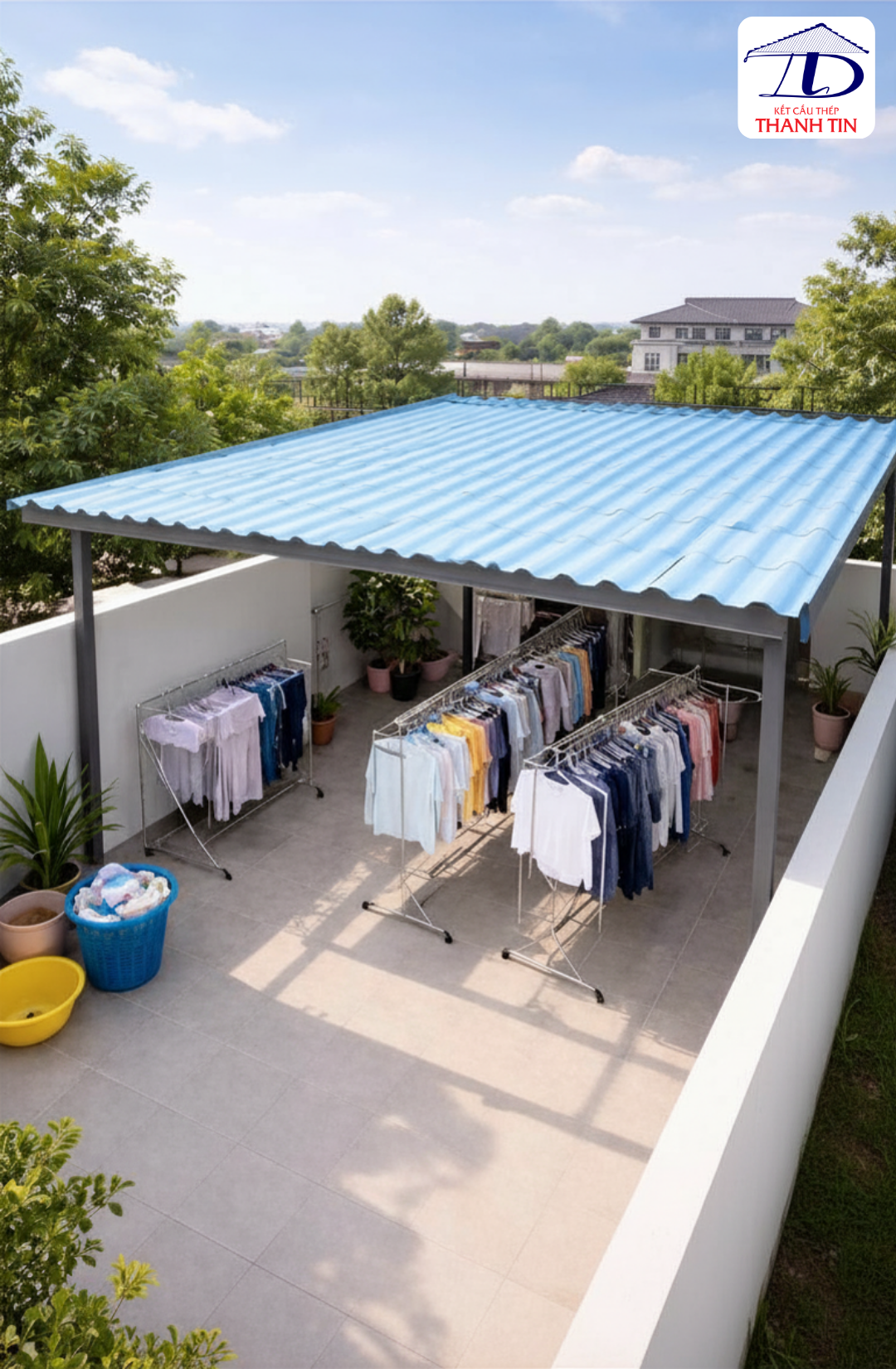 tôn nhựa sóng vuông Thanh Tin